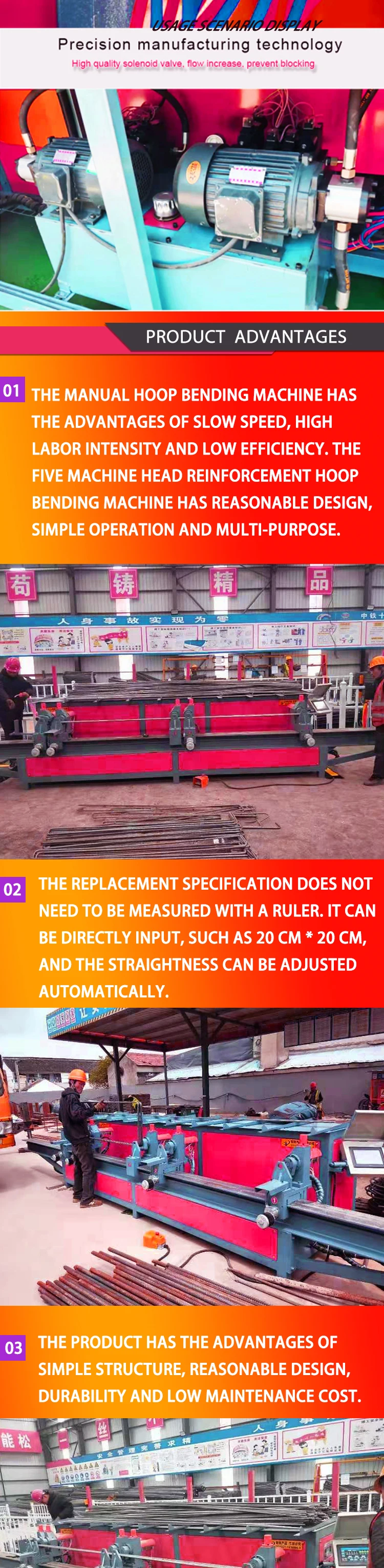 5 Head 6-36mm Cnc Automatic Steel Rod Bar Bender Iron Rebar Stirrup Bending Machine