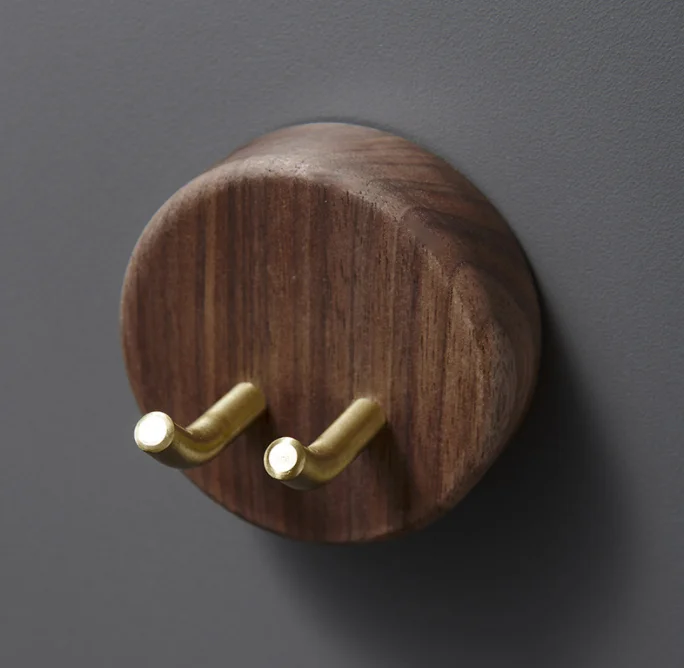 wood  hair dryer stand holder rack in bathroom for dyson