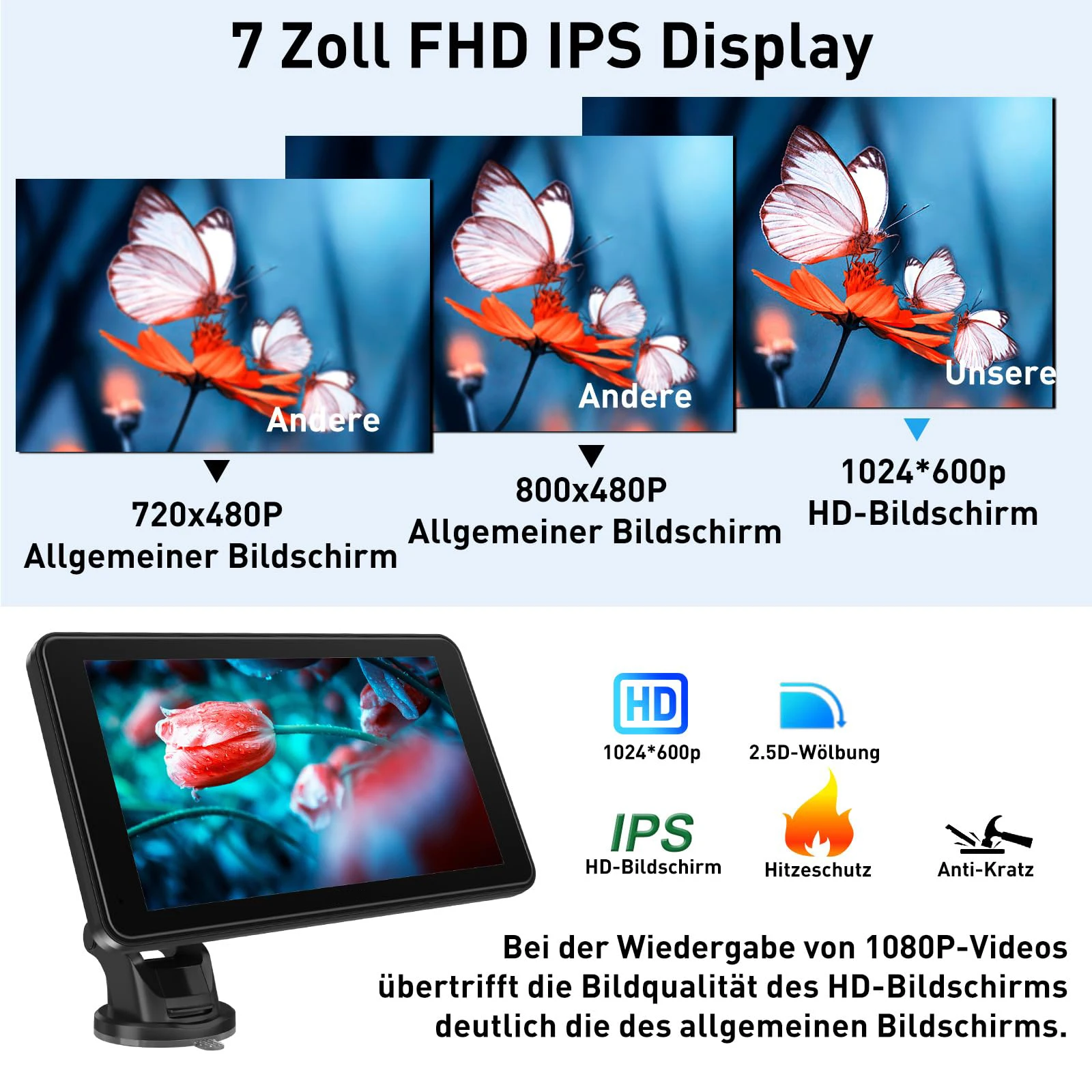 Factory Price Autoradio Wireless Carplay & Android Auto 7 Zoll HD Touchscreen Auto Stereo Receiver with AirPlay Link Mirroring