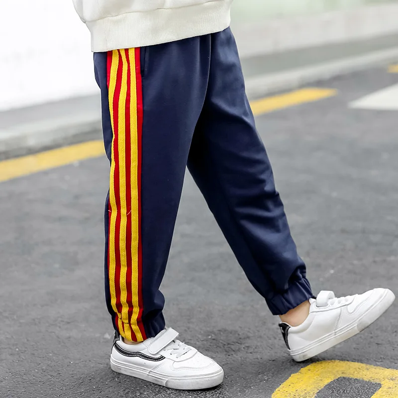 
DRFF1912A04 Retail Sale Boy Cotton Pants For 3-12 Years Solid Boy Casual Sport Pants Jogging Kids Children Trousers 