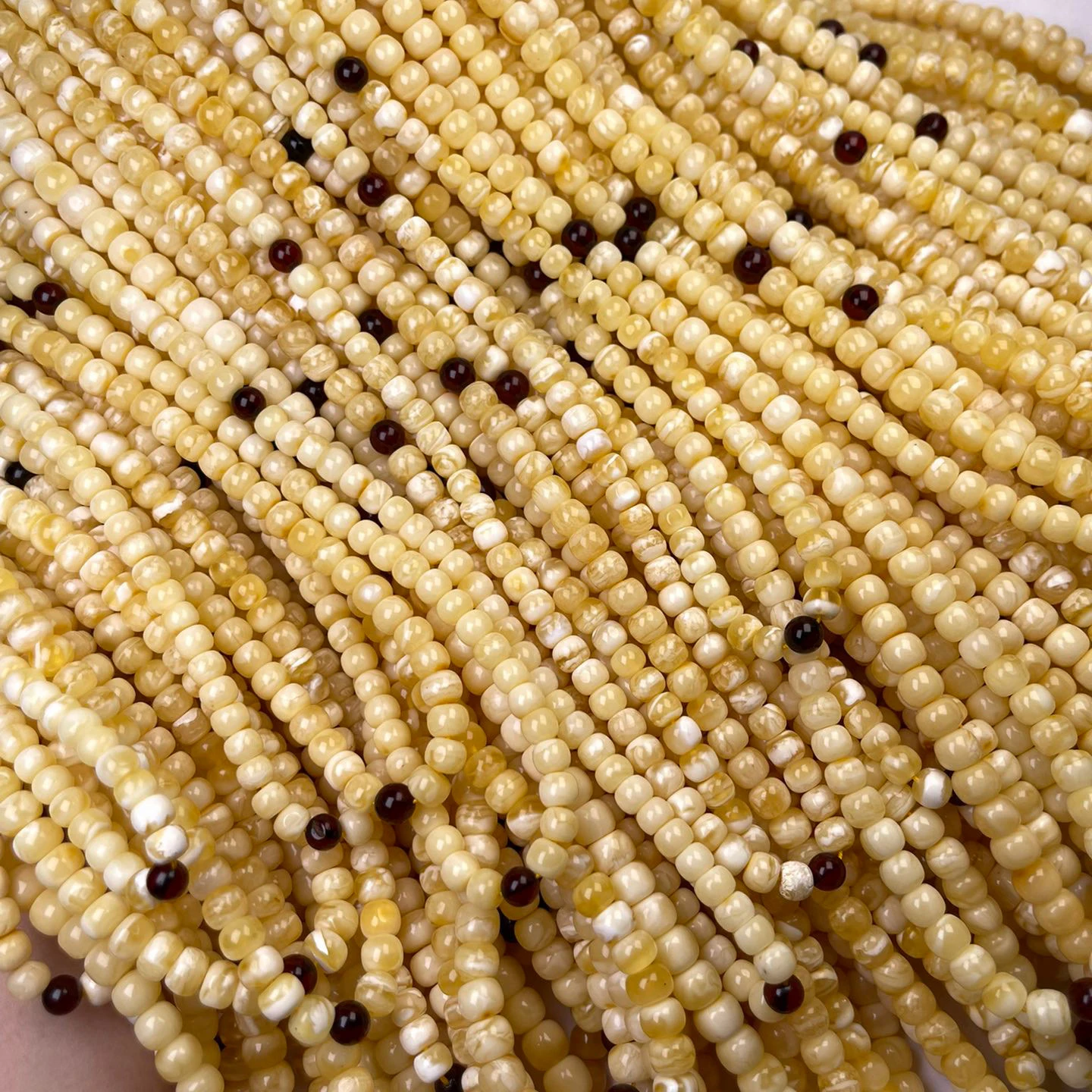 Natural Baltic Russian amber diameter 6-8mm white amber Muslim Rosary Necklace Bracelet