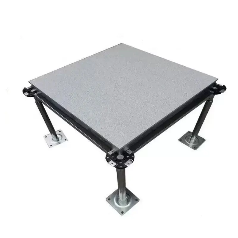 Anti-Static Calcium Sulfate Flooring PVC HPL Waterproof Raised Access Floor Data Centers Office Buildings Metal Construction