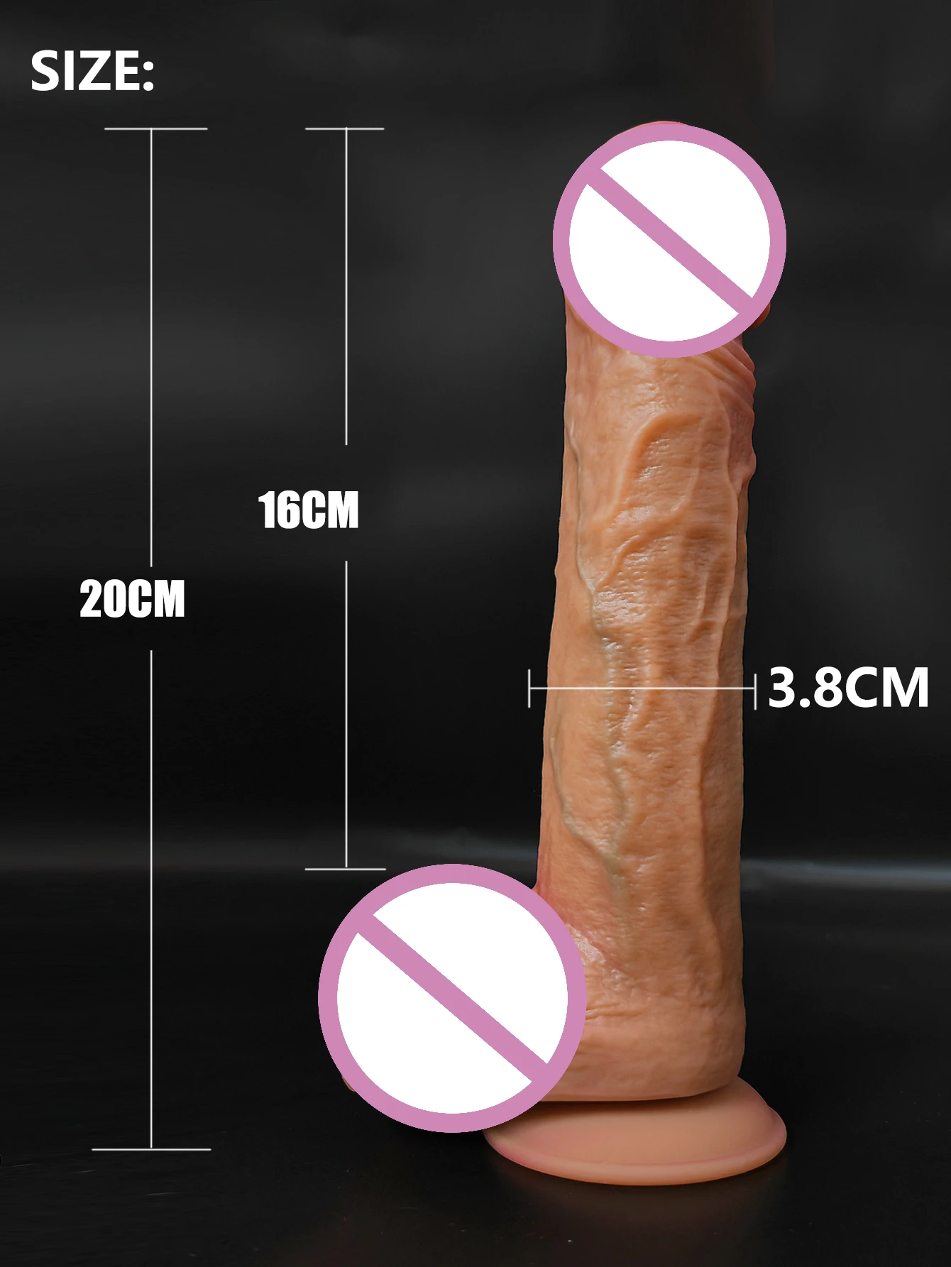 Top Selling Huge Realistic Dildos for Women PVC Dildo Artificial Penis with Suction Cup