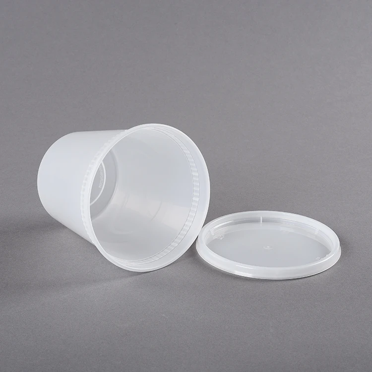 32 oz disposable sealed food container plastic soup cup Bento Lunch storage box Bowl Cup round PP deli container with lid