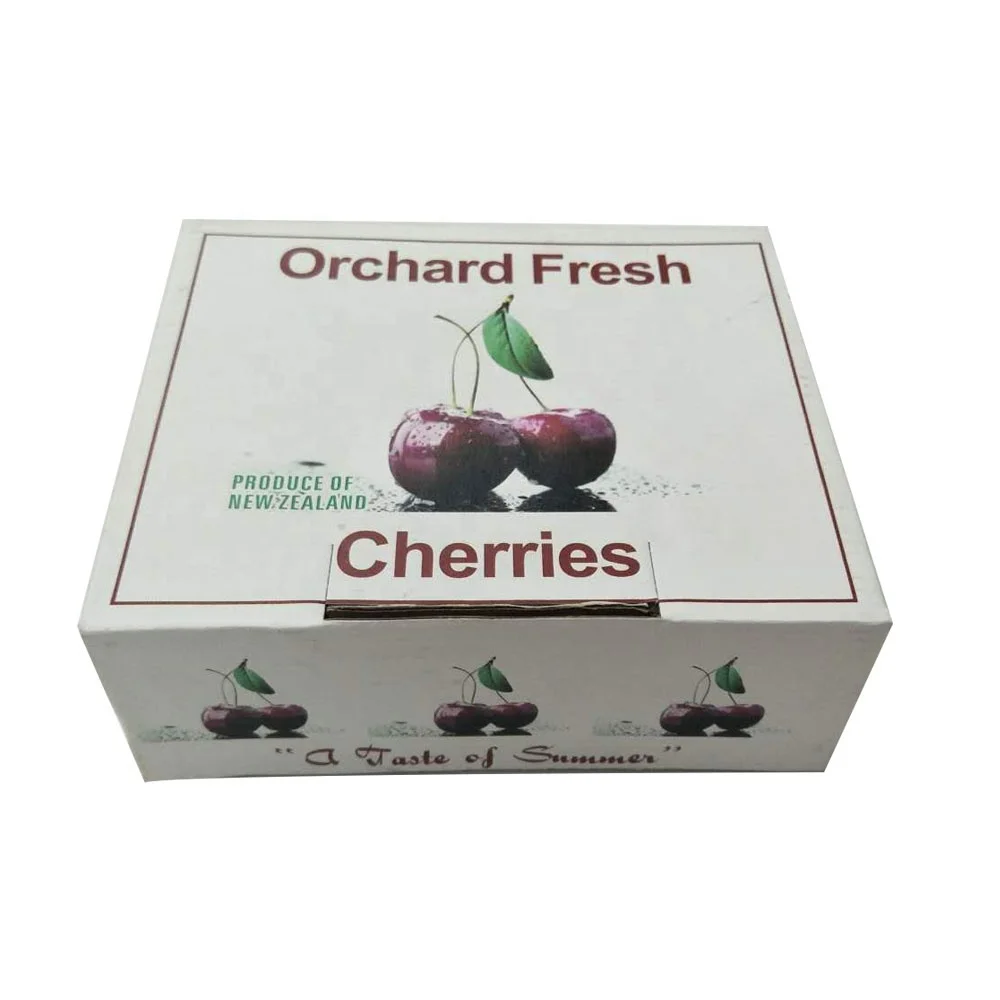 Custom logo avocado blueberry banana fruit shipping box corrugated kraft paper packaging box