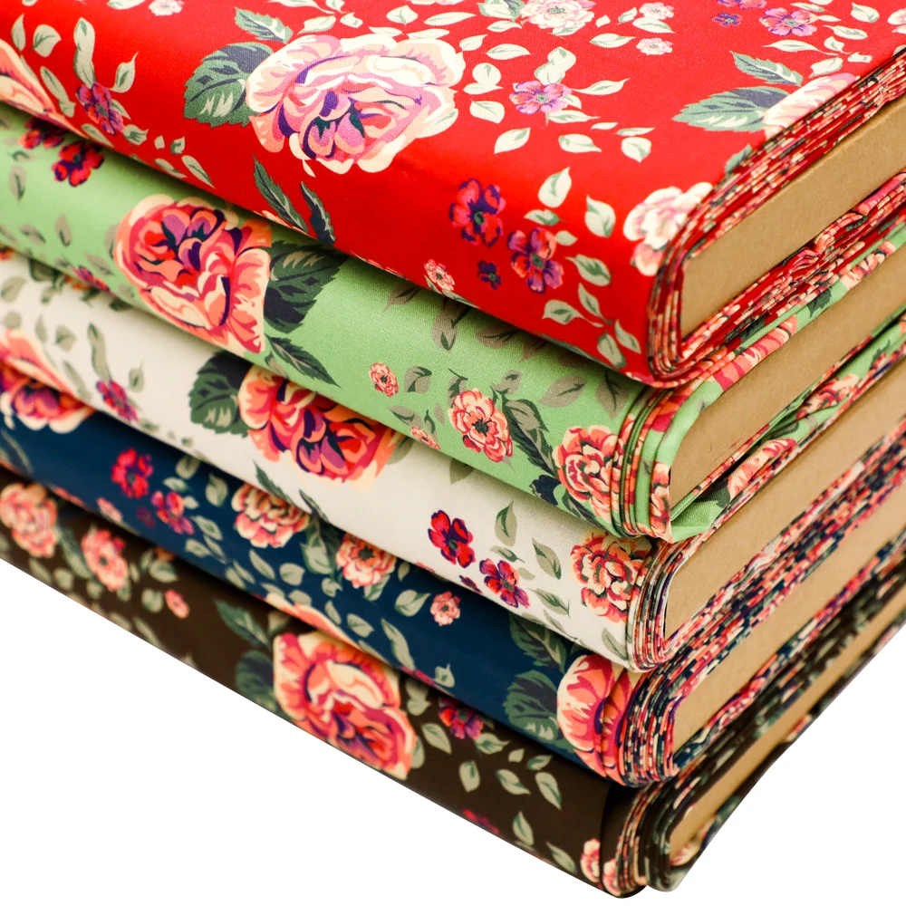 Wholesale Big flower print Liberty Print charming flowers Print Organic Cotton Quilting upholstery fabric for Patchwork & Dress