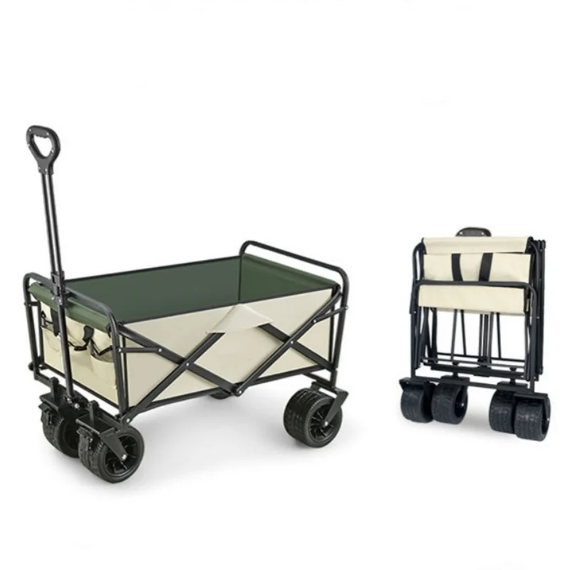 Picnic Heavy Duty Collapsible Folding Wagon Garden Cart Trolley Camping Cart Vagon Plegable Foldable Beach Carton Shopping Cart