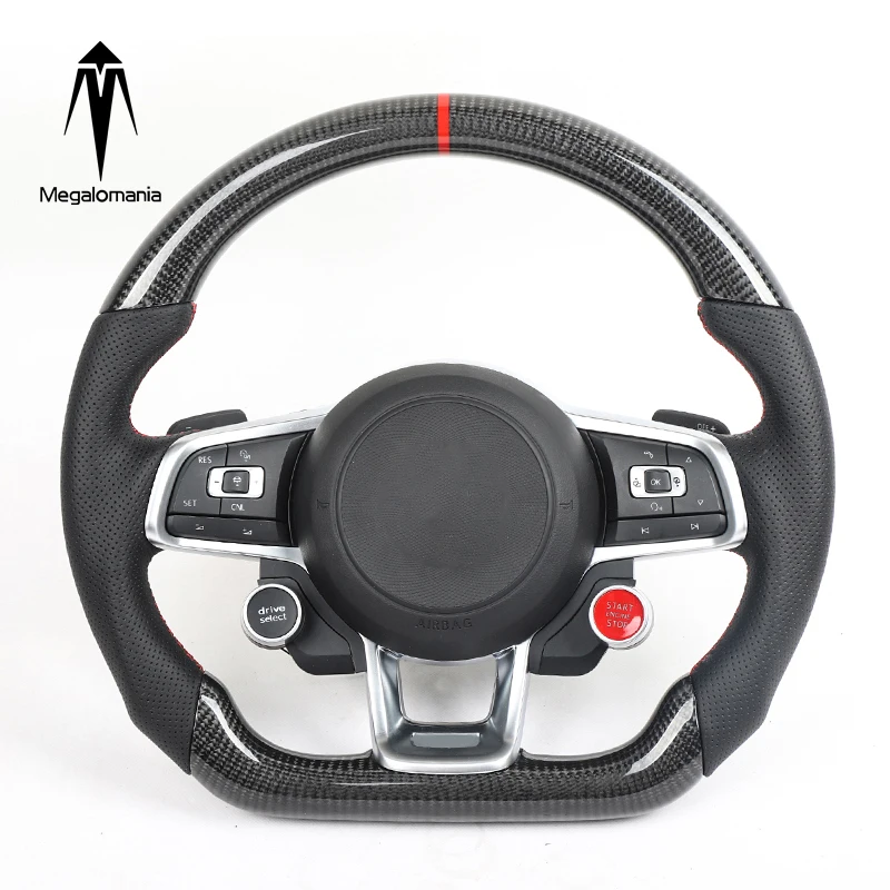  Carbon Fiber Custom-made Steering Wheel For V W G-olf 7 M K7 G TI/R