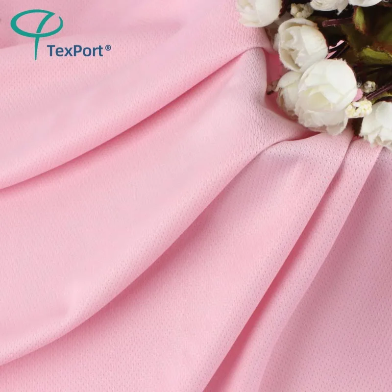 China Factory 100% Polyester 180gsm Stretch Single Sided Mesh Textile Fabric Small Medium Hole For Sportswear Garment