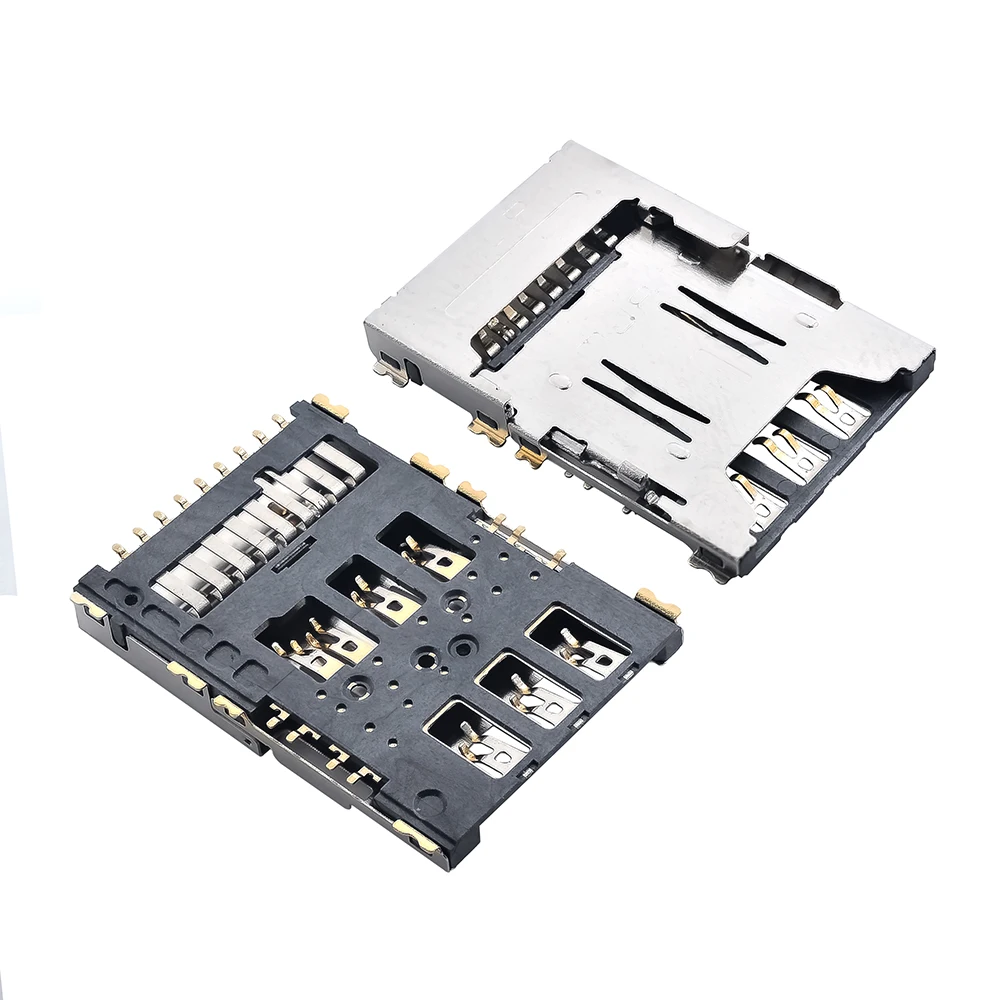 MUP Manufacturer  8Pin Micro SD + NANO SIM Card Holder Puller Type for Body Scale Voice Recorder