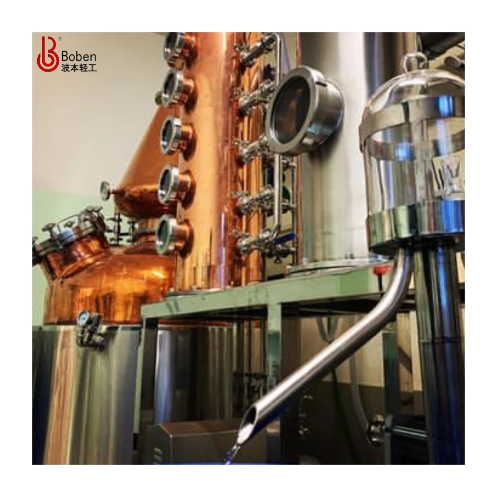 Boben 1000L Distillation Still Brandy Copper Distillery Equipment Alcohols Distiller Distillation Machine for Gin Rum Making
