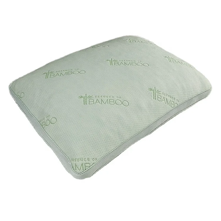 Bamboo fiber fabric pillow case filled in cooling jel cubic memory foam pillow