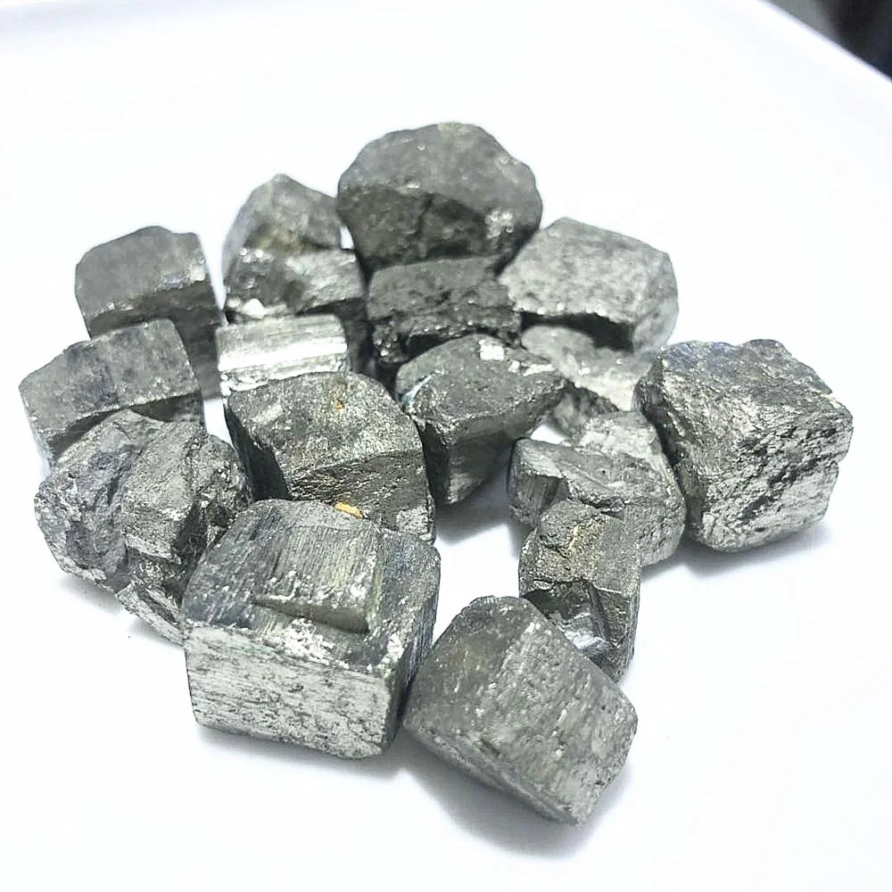 Natural small rough Pyrite cube tumbled tumble stone for cheap wholesale