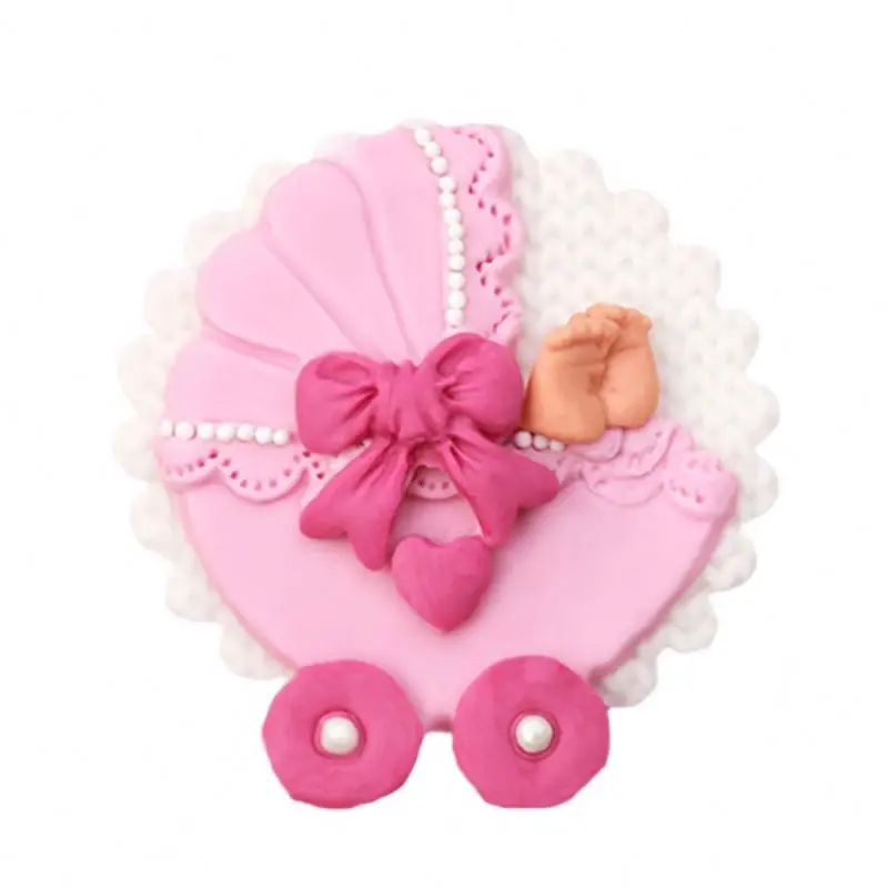 Cake Stencils 1PC 3D Baby Carriage Shape Chocolate Silicone Soap Mold Fondant Decorating Tool Cozinha Baking