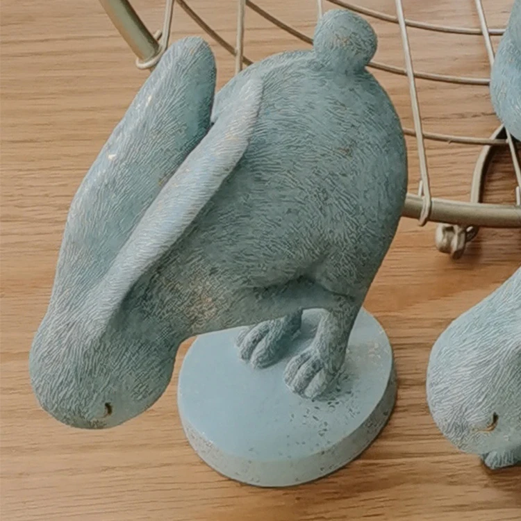 Toy Animal Home Decor Room Decor Items Rabbit Statue Sculpture Polyresin Yoga Rabbit Animal Sculpture Resin Crafts