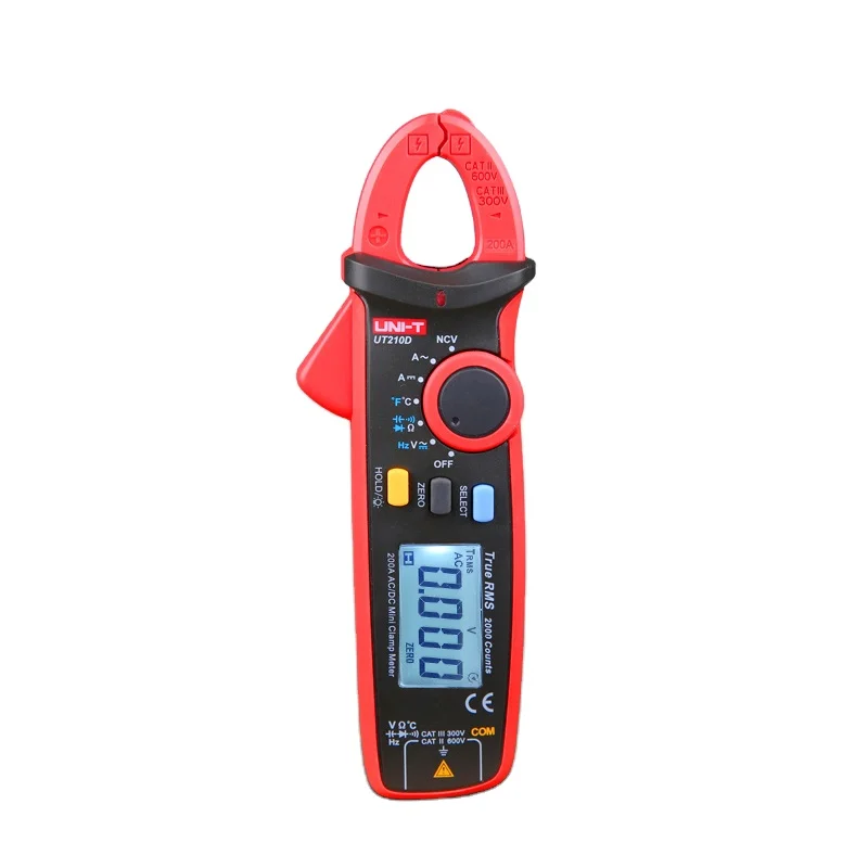 UNI-T UNI T Mini Clamp Meter UT210E Digital True RMS AC/DC Current Voltage Tester VFC Capacitance Non Contact Multimeter Clamp