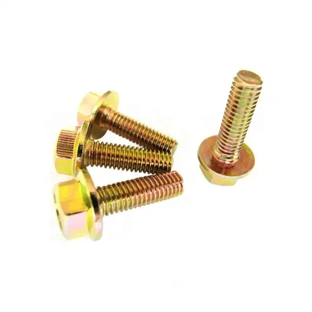 Wholesale Black carbon steel hex flange bolts at factory price