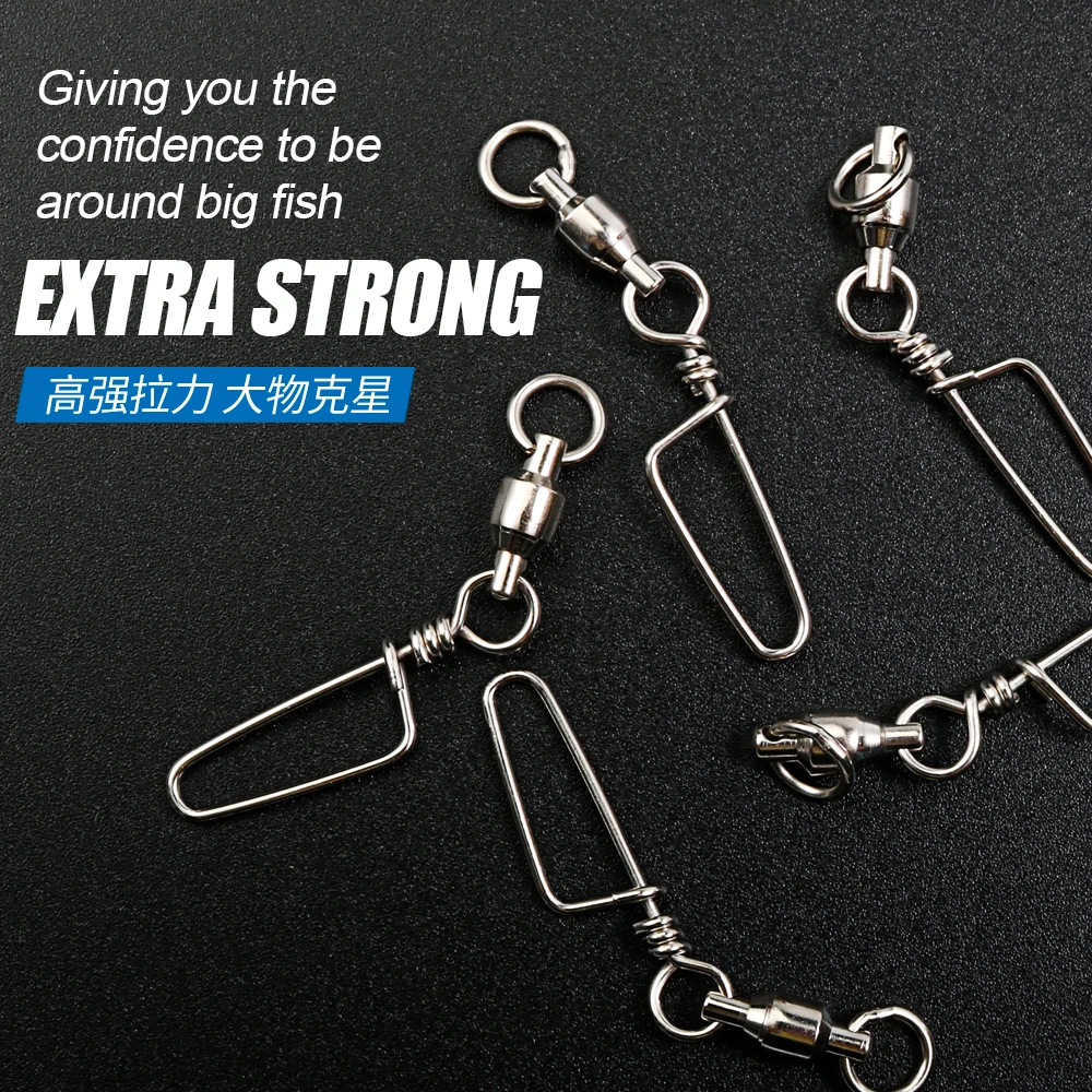Jigging pro Best-selling high quality ball Bearing swivels Coastlock Snap Stainless Steel For Fishing Fishing Accessories