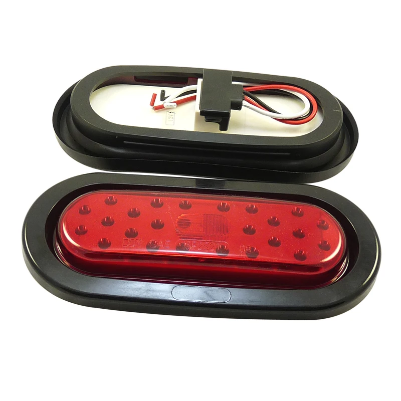 Super Bright 6 inch Oval 26 Led Marker Light 12V/24V Turn Signal Flash Lights For Trucks Trailers RV