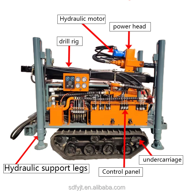 Factory price independent research and development of easily detachable pneumatic drilling rig