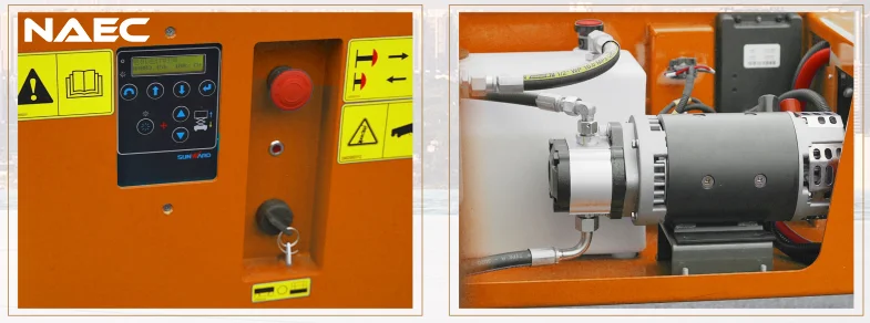 NAEC Reliable Off-Road Diesel Scissor Aerial Work Platform for Outdoor Construction