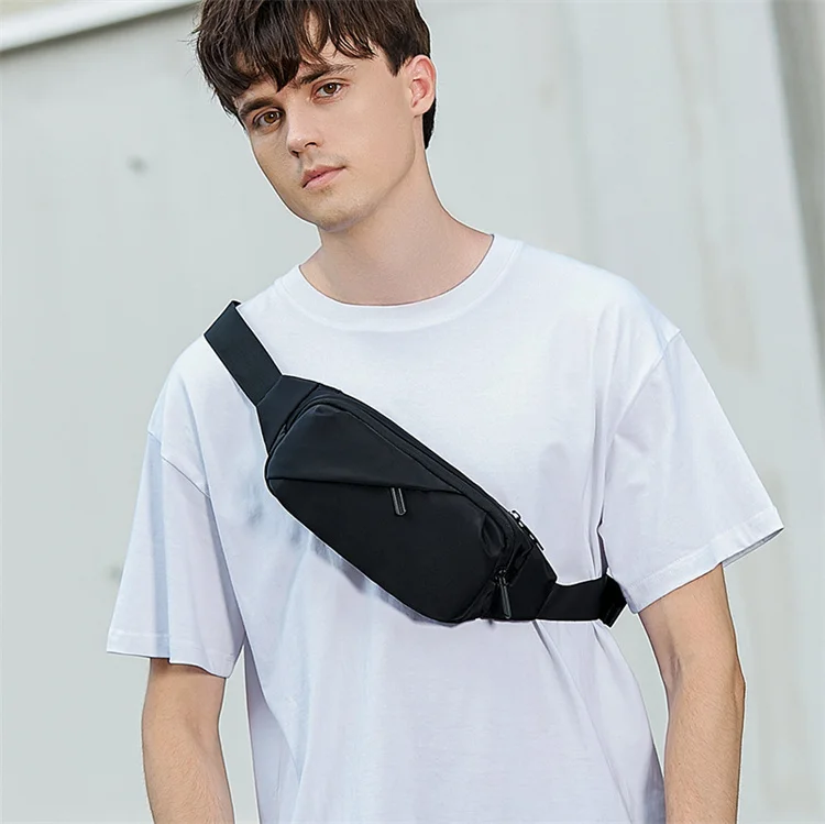 Large Capacity Multi-Functional Nylon Fanny Pack Waterproof Running Crossbody Chest Bags Men Women Outdoor Sports Mobile Wallet