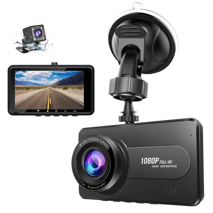  Оптовая продажа передняя и задняя Автомобильная двойная камера 1080P Full HD с ЖК-дисплеем 4 0 дюйма ночным видением