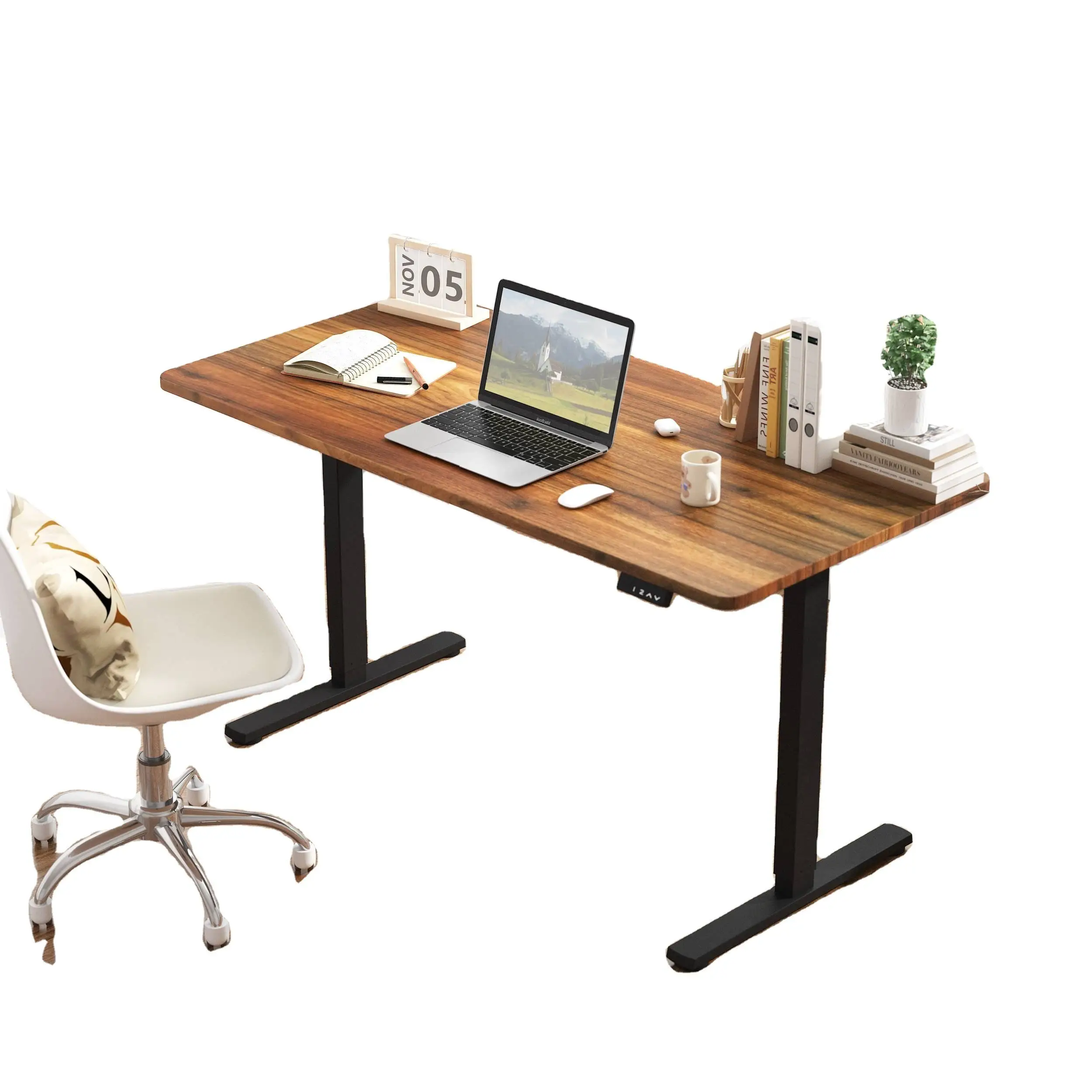 Factory direct sale Ergonomic Intelligent Single Motor 2 Stages leg Electric Sit-Stand Table Desk Height Adjustment Desk