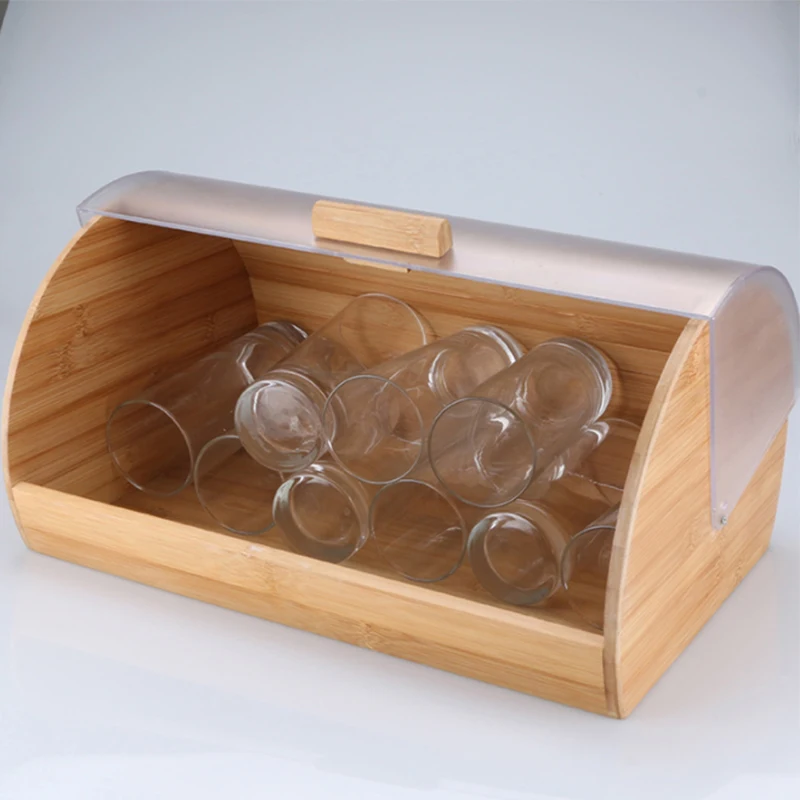  Home decor acrylic sliding lid box organizador extendible de refri kitchen storage containers bread