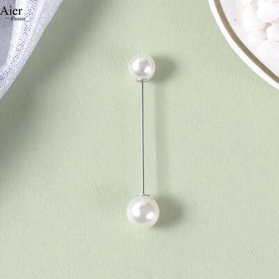 Aierflorist DIY Brooch Material Pearl Belt Tray One Line flower Bouquet and Clothing Pins Accessories