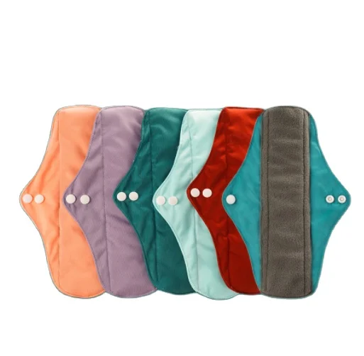 Mora mona Reusable Ladies Sanitary Napkin Pad 27*17CM Washable Bamboo Cloth Menstrual Sanitary Heavy Flow Always Pad  For Woman