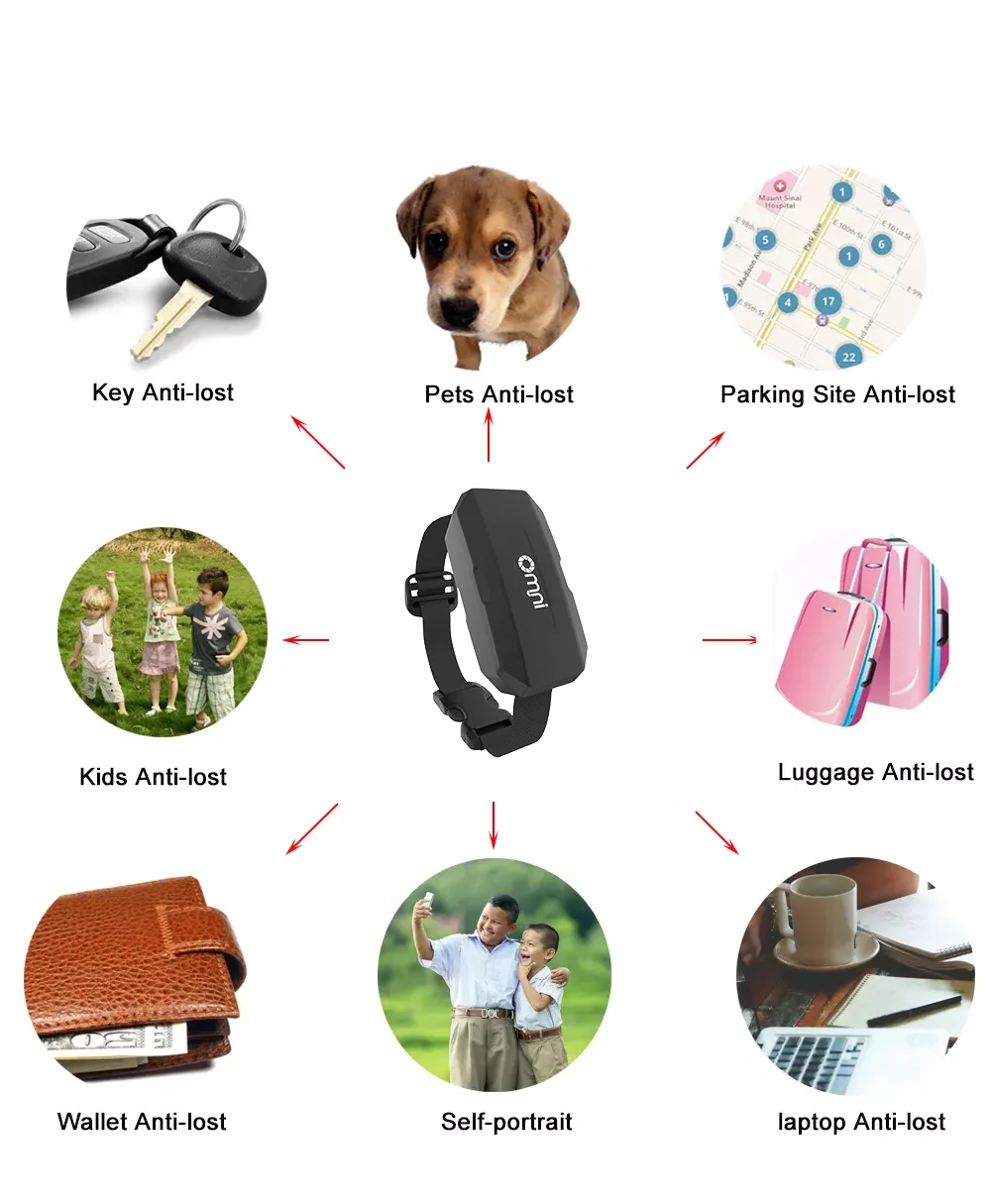 Dropshipping waterproof IPX7 wireless chip tracking collar pet gps for dogs and cats