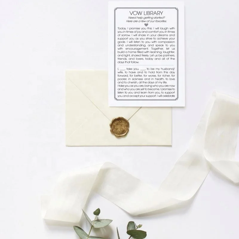 Customized 2 Pieces His and Hers Lovely Wedding Vow Books Exquisite Linen Hardcover Wedding Mini Journal White Keepsake Book