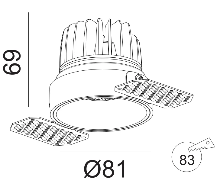 10W 15W COB Trimless  Anti-glare led recessed trimless downlight  LED Trimless Downlight