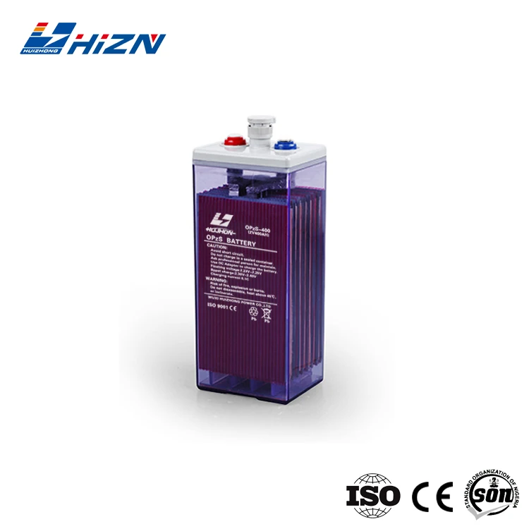HIZN Brand 2V 400ah OPzS Storage Battery Lead Acid Flooded Tubular Battery for Telecom Station