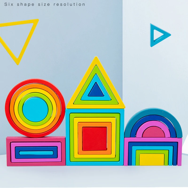 Montessori Circle Segmentation Wooden Block Puzzle Wooden Toys Children Toys