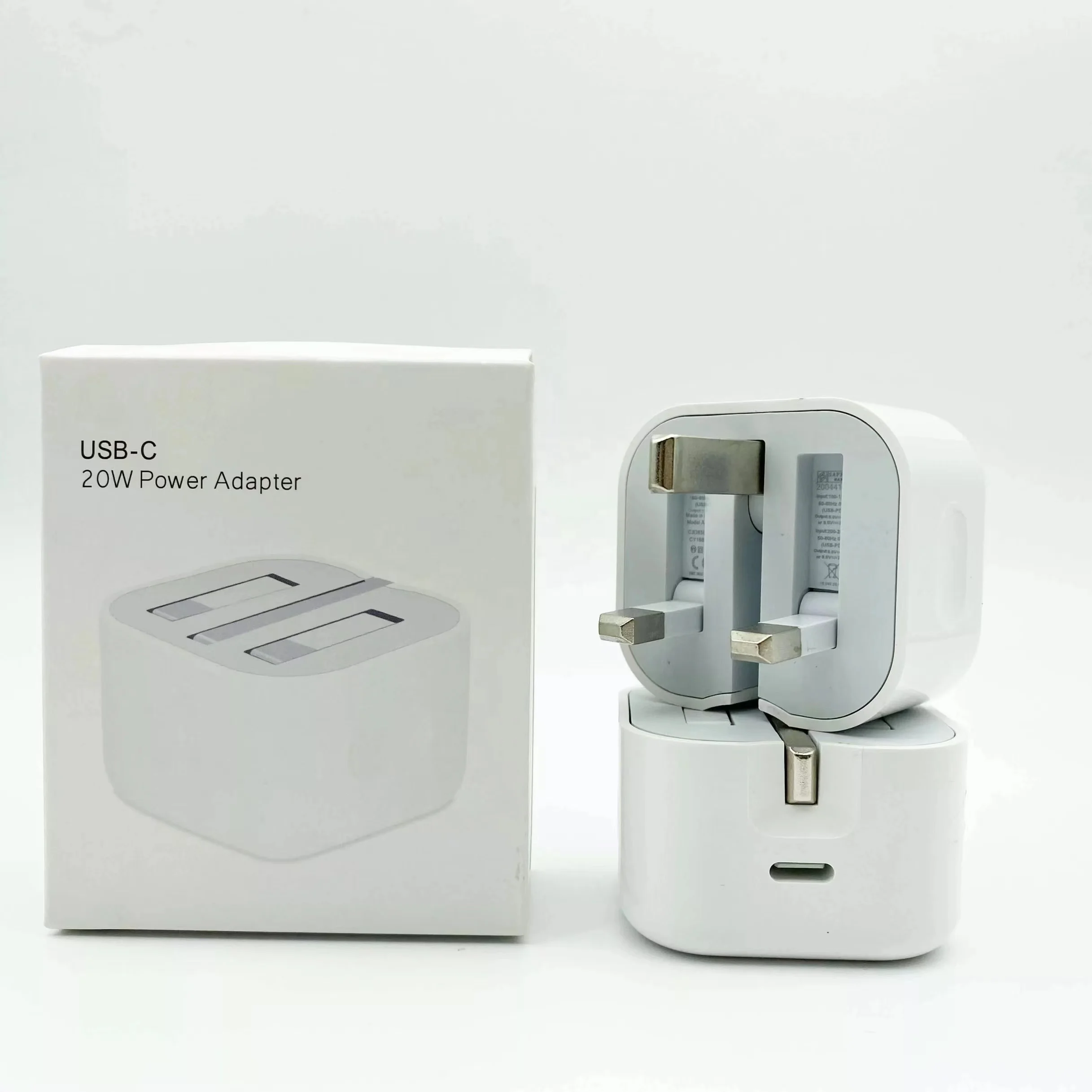 Original Pd 20w Type C Fast Phone Charger Adapter Uk Plug Usb C Charging Wall Charger For Iphone 13 12 11 For Apple