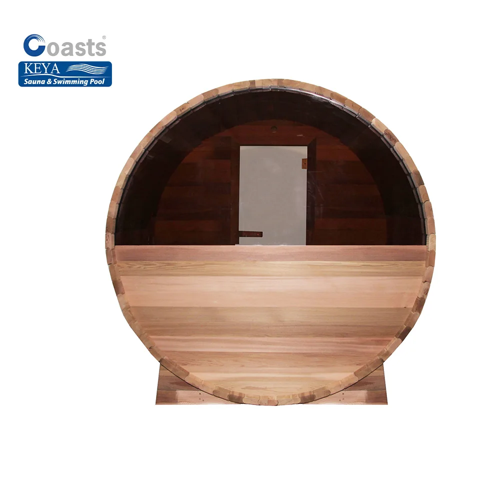 Keya Sauna Outdoor Wooden Sauna Room Outdoor 2 Person Red Cedar Sauna House Barrel