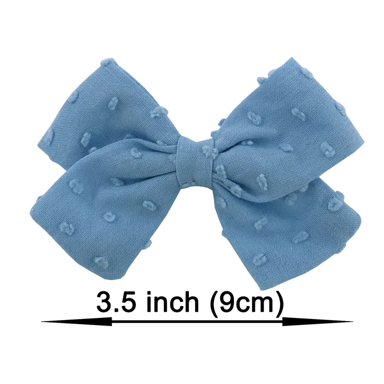 3.5 inch Shabby Cotton Fabric Hair bow With Headbands Soft Nylon Hairbands Hair bands Accessories for Children Baby Girls