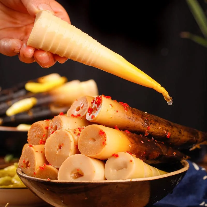 Japanese Flavor Snacks Pickled Spicy Pepper Crispy  Hand Peeled Bamboo Shoots