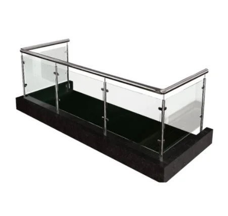 Glass Panel Railing System Luxury Exterior Glass Railing Project INOX 304 Balcony Terrace Top-mounted Railing Handrail Posts