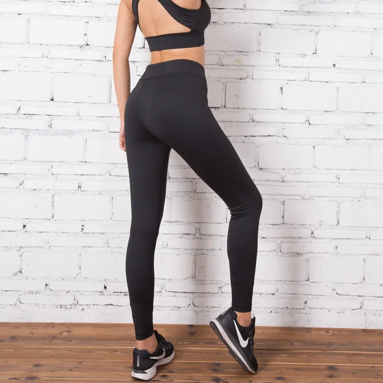 OEM Wholesale Cheap V-Shape Front Waistband Women Yoga Sports Leggings Extendable Yoga Pants Leggings Fitness Lady Tights