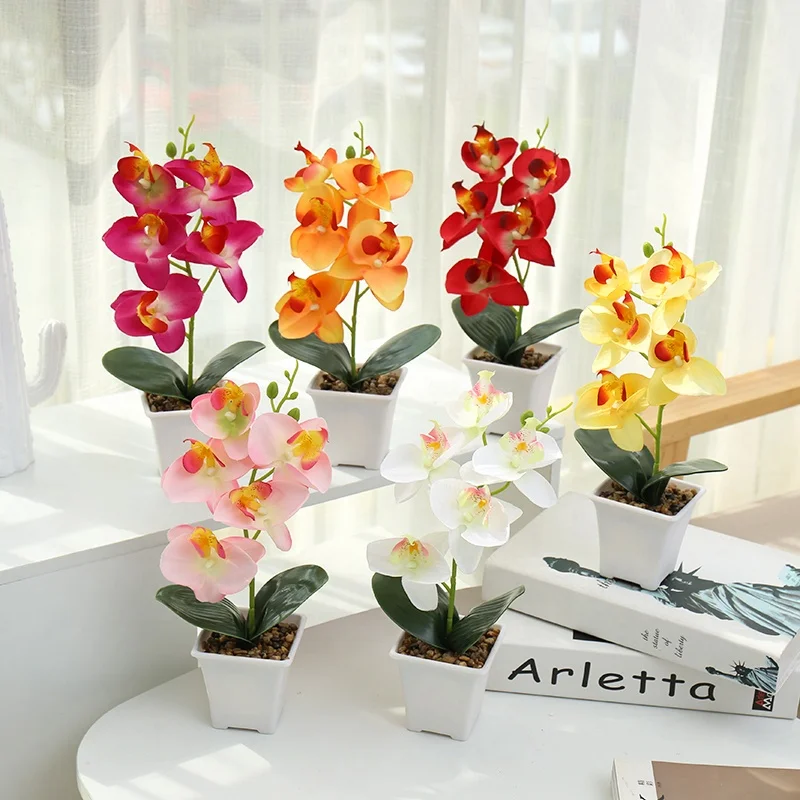 High quality artificial butterfly orchids flower faux orchid for home decor