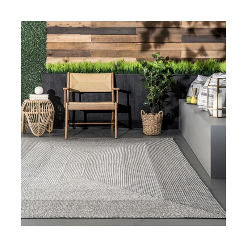 Polypropylene braided  patio garden outdoor rug carpet indoor outdoor rug