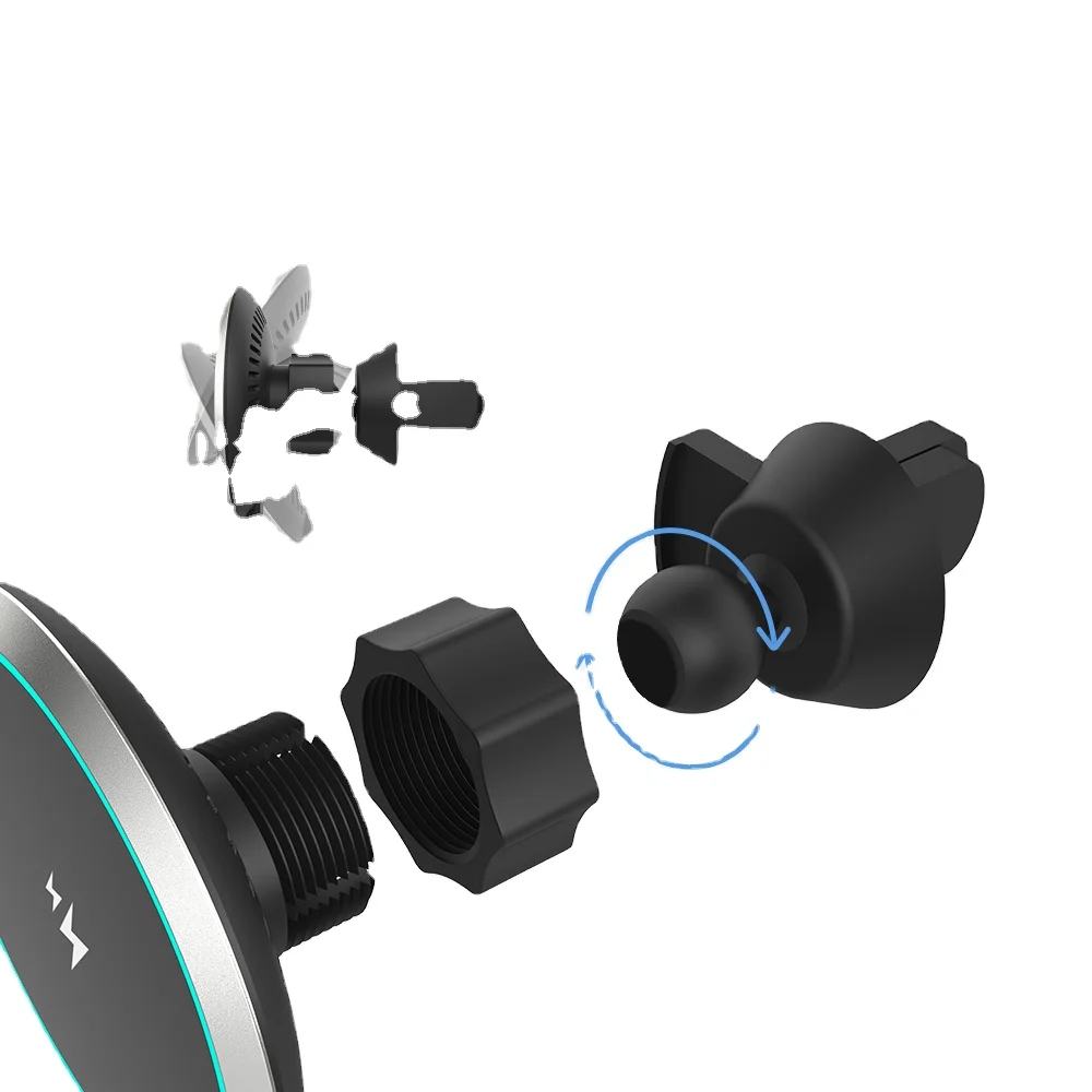 Трендовые 2021 Qi чашка с 360 градусов крепко держатся за iphone 12 зарядного устройства 15 Вт Держатель магнитный держатель телефона беспроводное автомобильное зарядное устройство