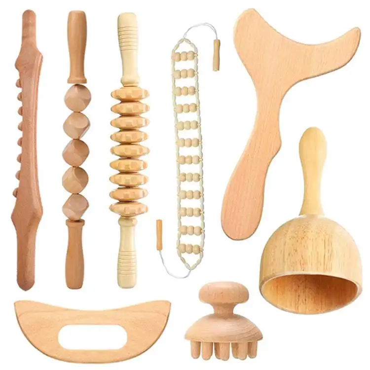 Wooden Therapy Tools Body Massager Wood Set Therapy face wood therapy