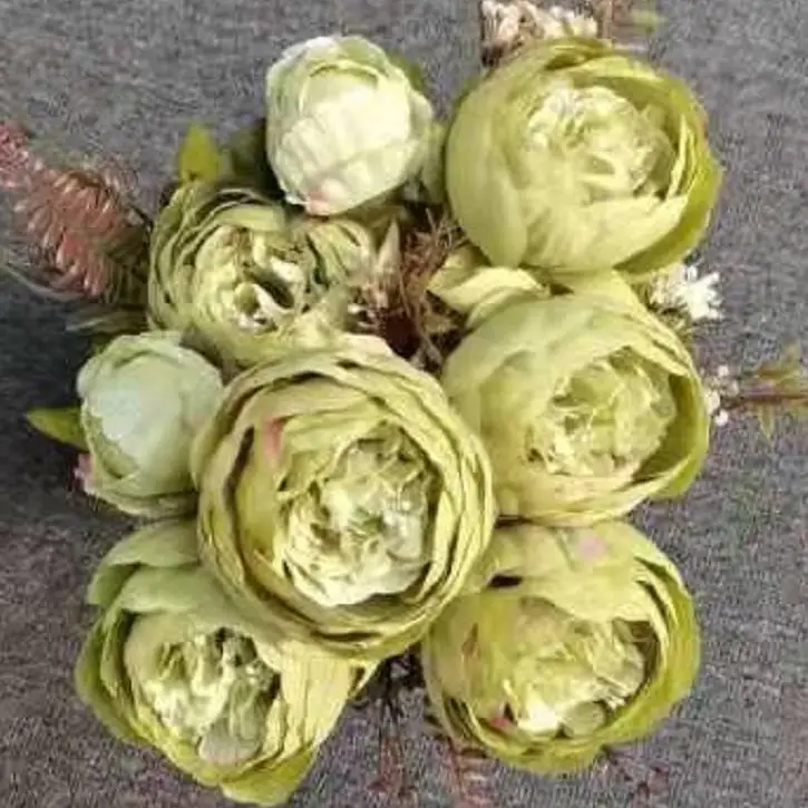 YIWAN Wholesale 13 fork peony flower peonies artificial European style silk peony flowers Bouquet for wedding hotel