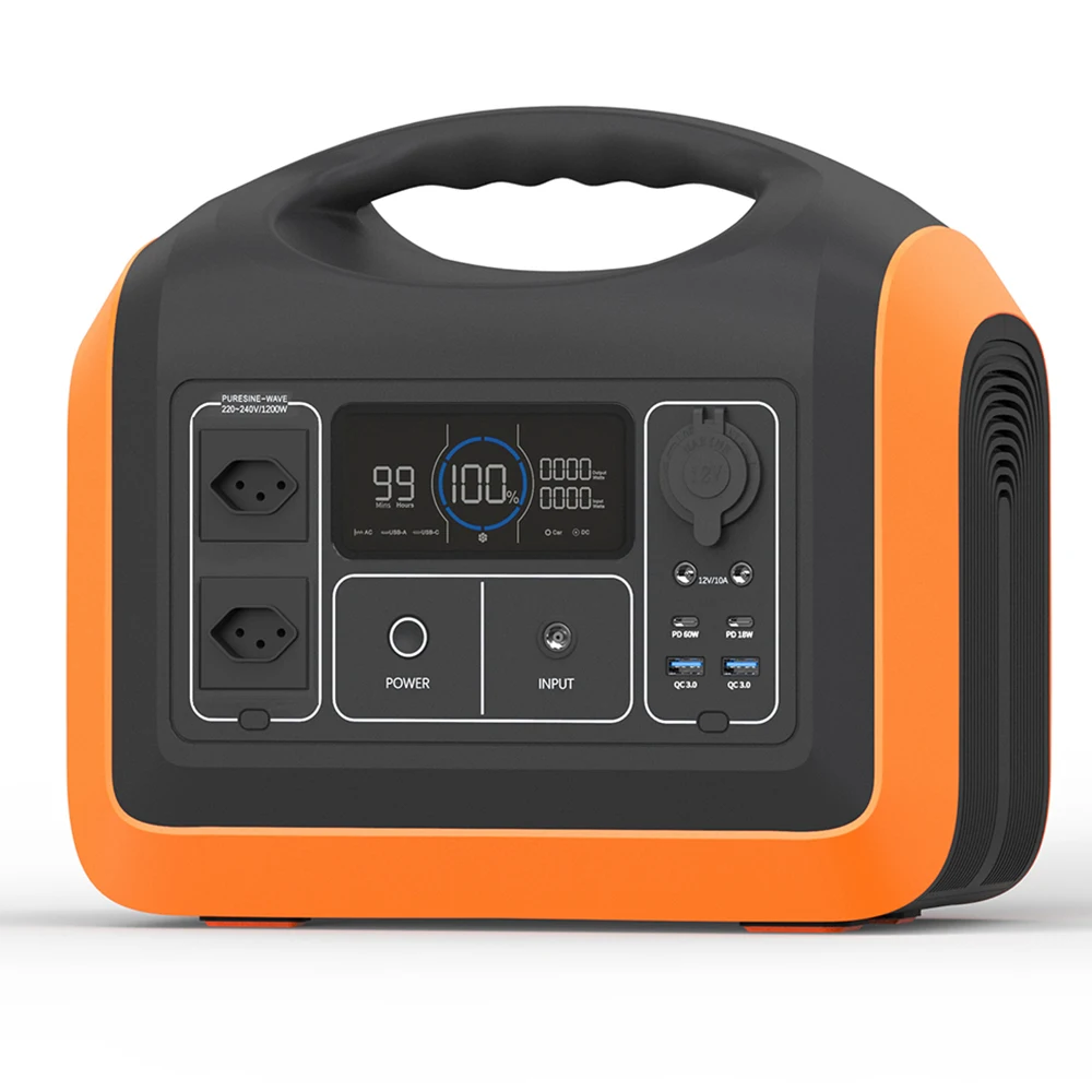 Manufacture Tragbare LiFePO4 Battery Bank Charge Portable Power Station 1200W Solar Generator 220V Powerstation 1000 Watt