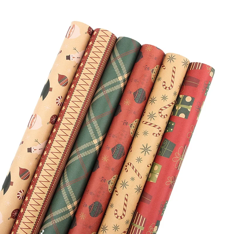 Holiday carnival new style party decoration gift christmas kraft wrapping paper
