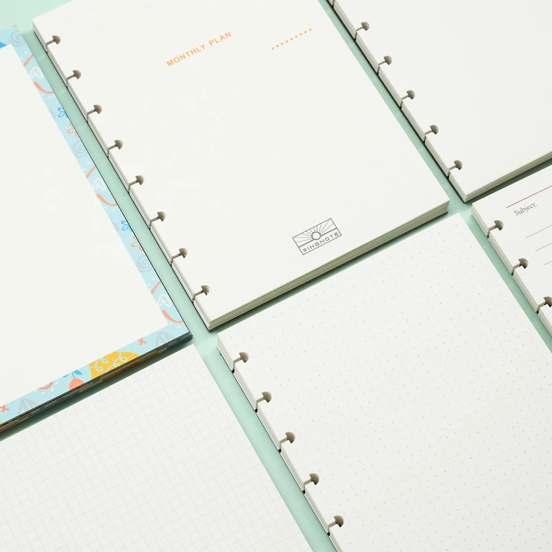 RINGNOTE B6 disc bound Refill paper 60 sheets budget planner for 2021 diary disc binding journal